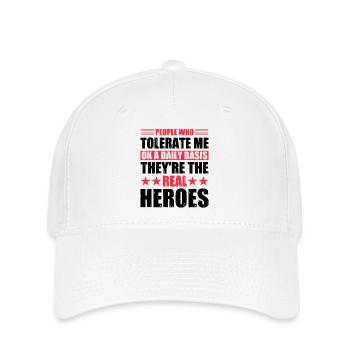 Des gens qui me tolèrent au quotidien - Casquette Flexfit - blanc - Devant