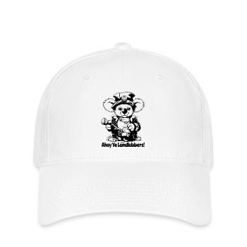 Ahoy ihr Landratten, Koala-Kapitän - Flexfit Cap - Weiß - Vorne