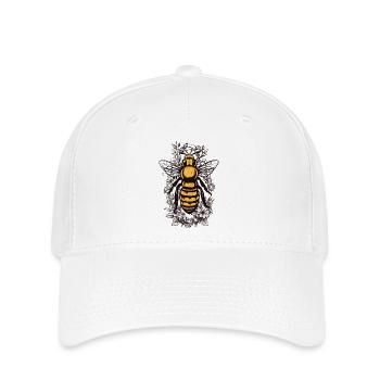 Esthétique Abeilles Fleurs Apiculteur Amateur de miel - Casquette Flexfit - blanc - Devant
