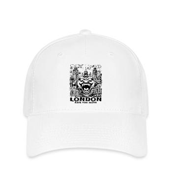 Londres est un monstre, il vous dévore vivant - Casquette Flexfit - blanc - Devant