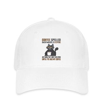 Coffee Spelled Backwards Is Eeffoc Cats & Coffee - Flexfit Cap - white - Front