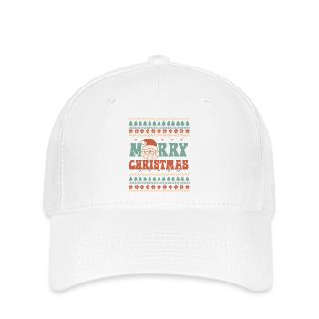Hässlicher Weihnachtspullover - Flexfit Cap - Weiß - Vorne