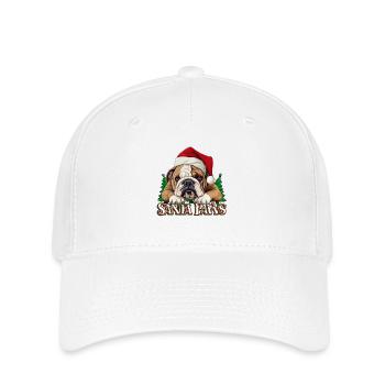 Santa Paws Funny Christmas English Bulldog - Flexfit Cap - white - Front