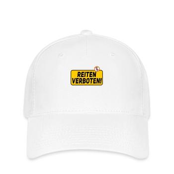 ATTENTION! Equitation interdite, plaisir des chevaux - Casquette Flexfit - blanc - Devant
