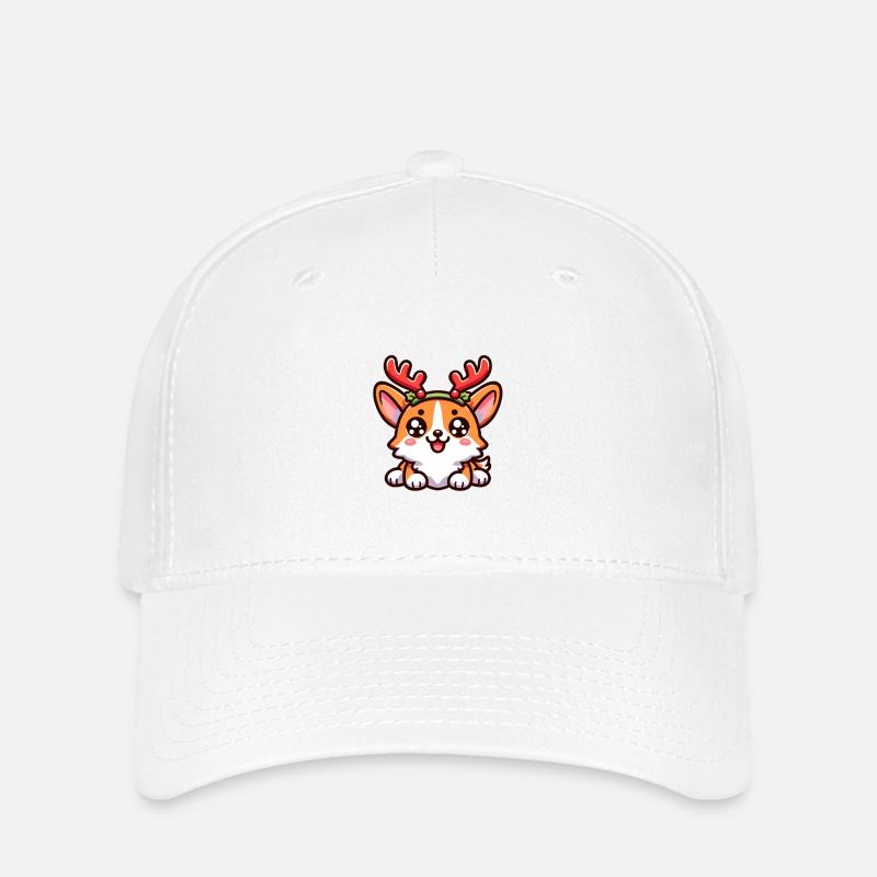 Christmas Corgi - Flexfit Cap - white