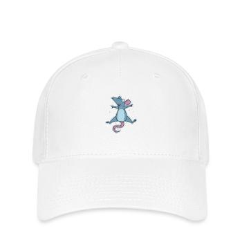 Le rat se réjouit de l’animal de compagnie des rongeurs - Casquette Flexfit - blanc - Devant