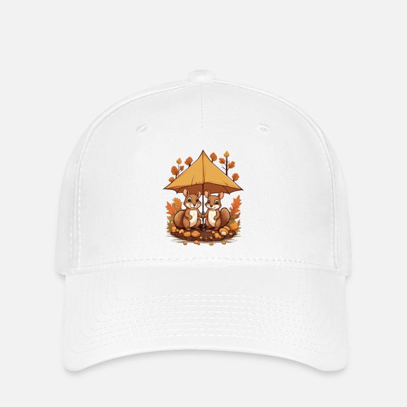 Cute Squirrels - Flexfit Cap - white