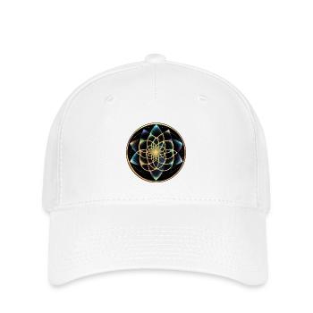 Géométrie du mandala doré - Casquette Flexfit - blanc - Devant
