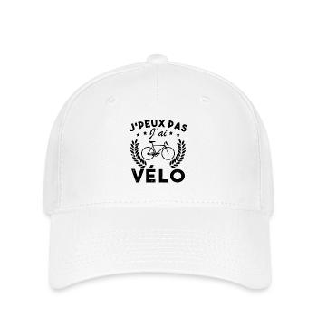 Je Peux Pas J ai velo - Casquette Flexfit - blanc - Devant