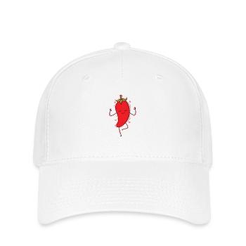 tanzende Chili Gewürz Scoville - Flexfit Cap - Weiß - Vorne