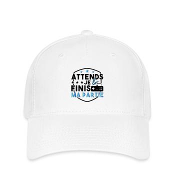 Moment, ich beende mein Spiel - Flexfit Cap - Weiß - Vorne