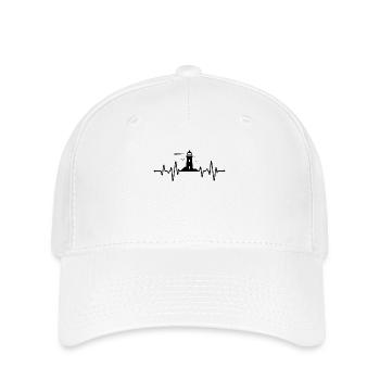 Leuchtturm Herzschlag - Flexfit Cap - Weiß - Vorne