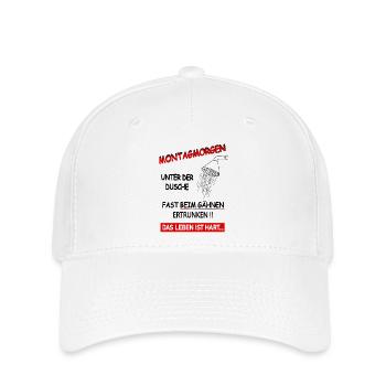 Montagmorgen beim Duschen ertrunken - Flexfit Cap - Weiß - Vorne