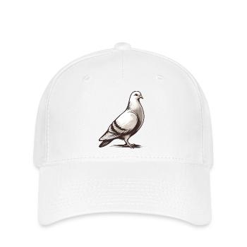 Une colombe - le plus beau pigeon - Casquette Flexfit - blanc - Devant