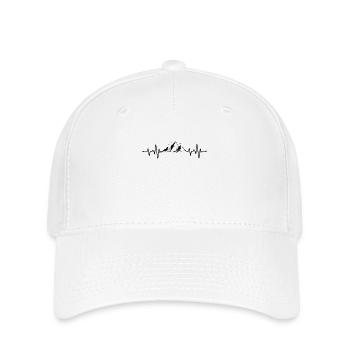 Mountains Heartbeat - Flexfit Cap - white - Front