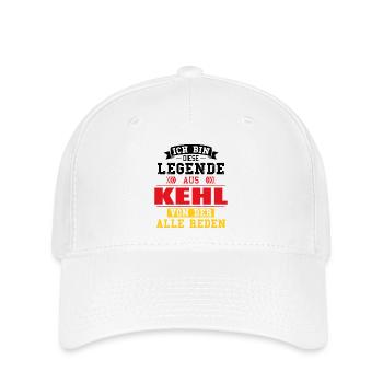 Stadt Kehl Deutschland Legende Spruch - Flexfit Cap - Weiß - Vorne