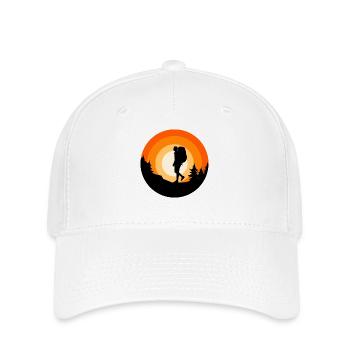 Wanderbekleidung Outdoor Backpacking Camping - Flexfit Cap - Weiß - Vorne