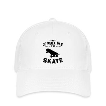 Je peux pas jai skate - Casquette Flexfit - blanc - Devant