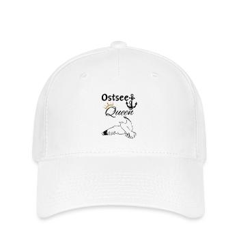 Reine des mers de la Baltique Ancre de la reine des mers de la Baltique et mouette - Casquette Flexfit - blanc - Devant