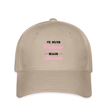 Grumpy but adorable personalized humor gift - Flexfit Cap - khaki - Front