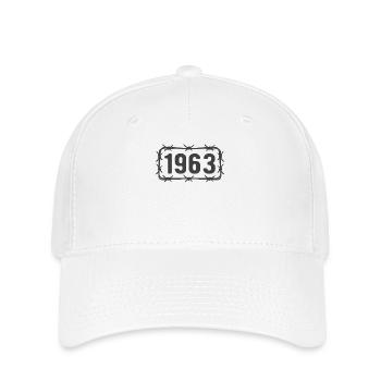 Anniversaire Vintage 1963 fil de fer barbelé - Casquette Flexfit - blanc - Devant