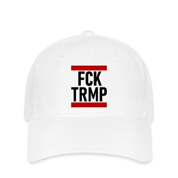 FCK TRMP - Flexfit Cap - Weiß - Vorne