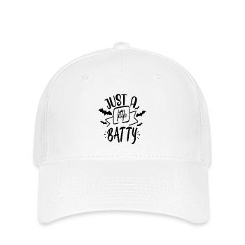 Nur ein bisschen Batty - Flexfit Cap - Weiß - Vorne