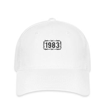 Anniversaire Vintage 1983 Fil de fer barbelé - Casquette Flexfit - blanc - Devant