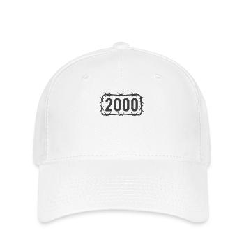 Anniversaire Vintage 2000 fil de fer barbelé - Casquette Flexfit - blanc - Devant
