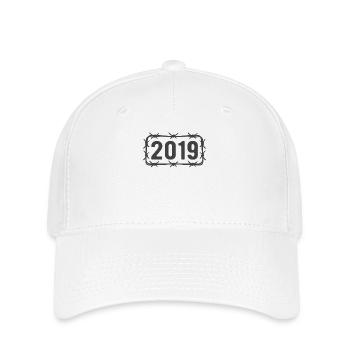 Anniversaire Vintage 2019 Fil de fer barbelé - Casquette Flexfit - blanc - Devant