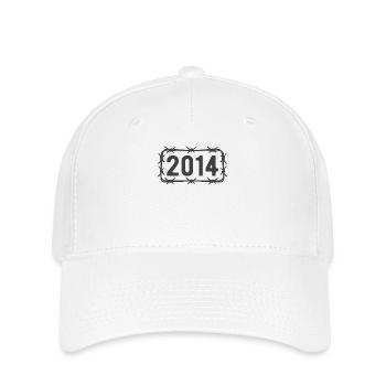 Anniversaire Vintage 2014 Fil de fer barbelé - Casquette Flexfit - blanc - Devant