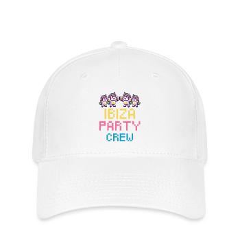 Licorne Ibiza Party Crew Drôle - Casquette Flexfit - blanc - Devant