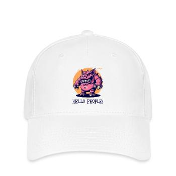 Salut les gars, cochon monstre drôle et brutal - Casquette Flexfit - blanc - Devant