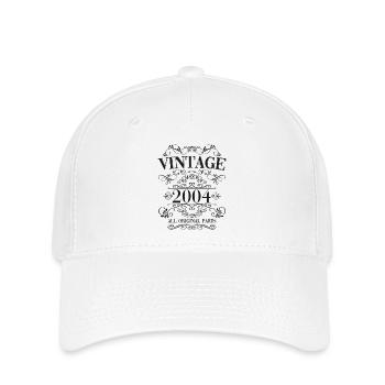 20e anniversaire homme femme millésime 2004 millésime - Casquette Flexfit - blanc - Devant