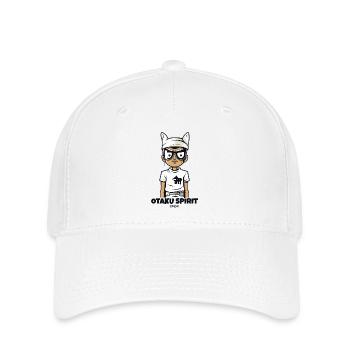 Nerd japonais et fantôme otaku - Casquette Flexfit - blanc - Devant