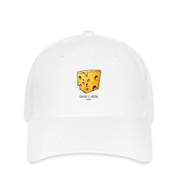 Morceau de fromage suisse - Casquette Flexfit - blanc - Devant