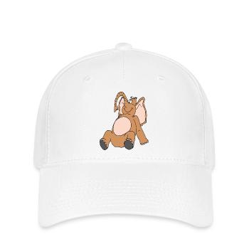 Ein lachender Elefant mit rosa Bauch. - Flexfit Cap - Weiß - Vorne