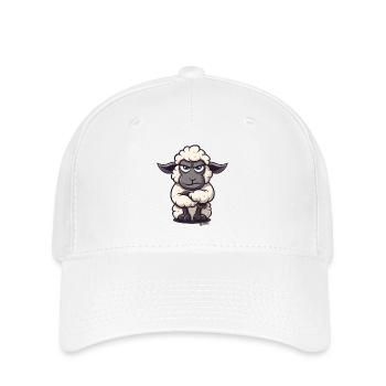 Schlechte Laune und beleidigt sein, das Schaf - Flexfit Cap - Weiß - Vorne