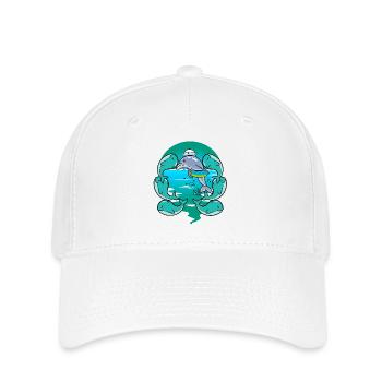 Bébé, Baleine, Poisson, Mammifères Marins, Enfants, Enfant En Bas Âge - Casquette Flexfit - blanc - Devant