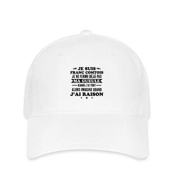 Franc Comtois Ich halte meinen Mund nicht Franche Comté - Flexfit Cap - Weiß - Vorne