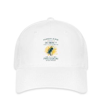 Voici Pourquoi Je Bois Autant de Bière - Casquette Flexfit - blanc - Devant