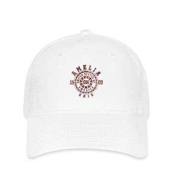 Amelia OH | Ohio Souvenir & Geschenk - Flexfit Cap - Weiß - Vorne