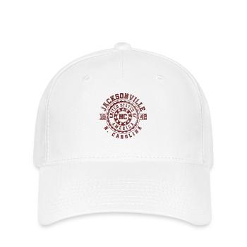 Jacksonville NC | North Carolina Reise Geschenk - Flexfit Cap - Weiß - Vorne