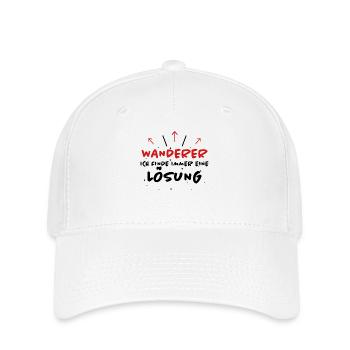 Wanderer Spruch Wandern Lustiges Wanderer Geschenk - Flexfit Cap - Weiß - Vorne