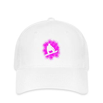 Snowboard Wintersportler - Flexfit Cap - Weiß - Vorne
