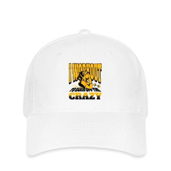 I Workout To Burn Off The Crazy Motivational Quote - Flexfit Cap - white - Front