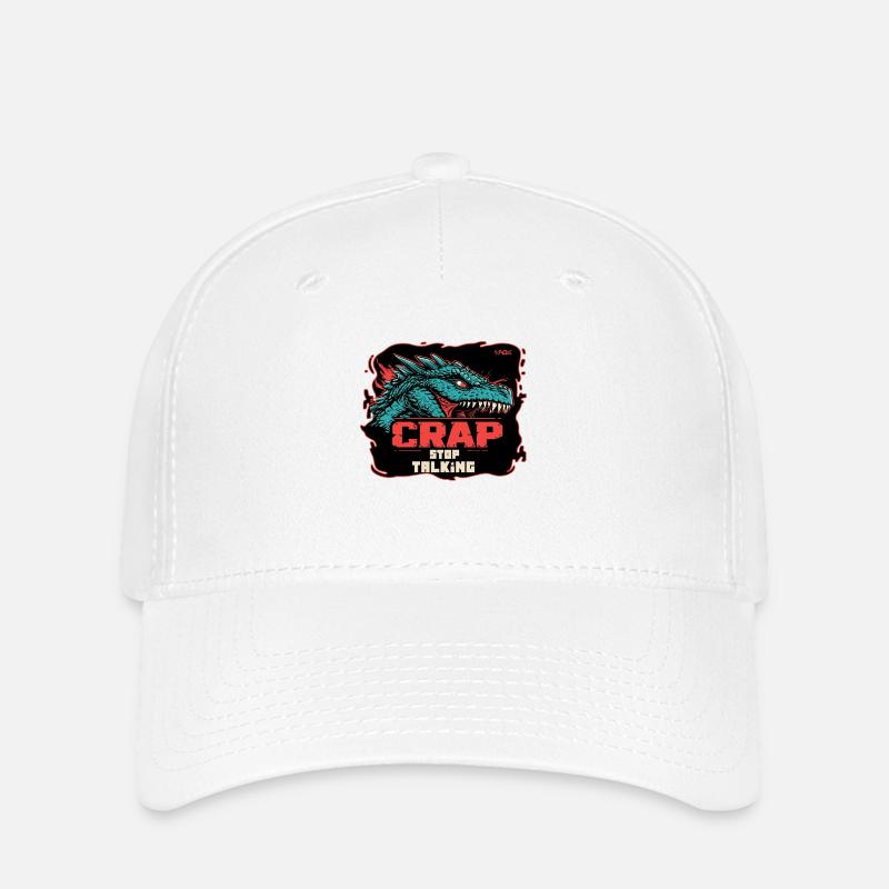 Dragon, stop, crap, stop talking - Flexfit Cap - white