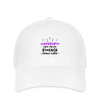 Masseurin Spruch Beruf Lustiges Masseurin Geschenk - Flexfit Cap - Weiß - Vorne