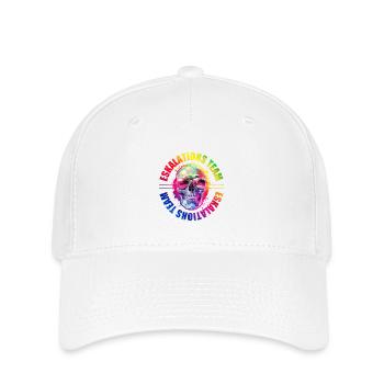 Eskalations Team Totenkopf Party - Flexfit Cap - Weiß - Vorne