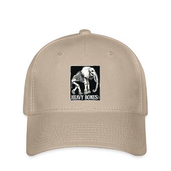 Heavy Bone Elephant Design - Flexfit Cap - khaki - Front